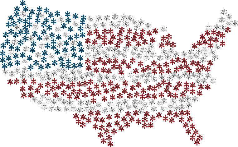 USA map in SFM brand colors